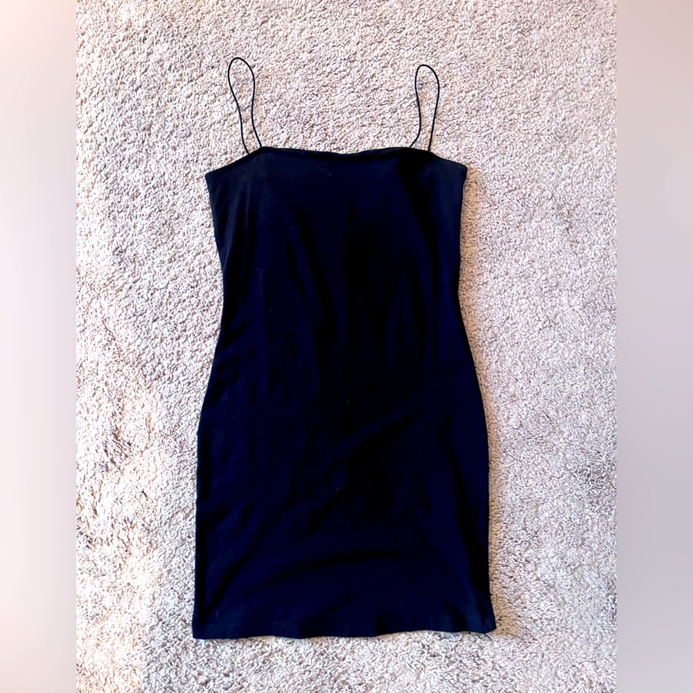 Garage mini little black dress with spaghetti straps - medium